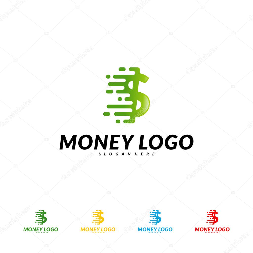 Fast money logo Design Concept Vector. Fast Coin logo Template