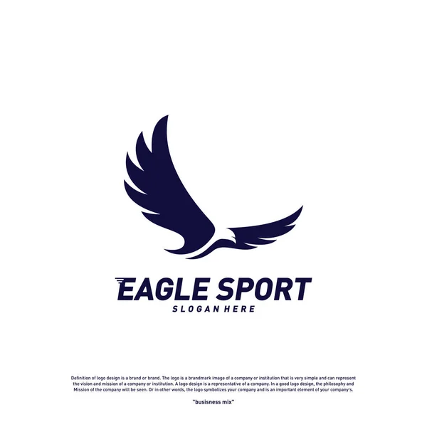 Eagle logo design vector. Birds logo concept vector template — Stock Vector