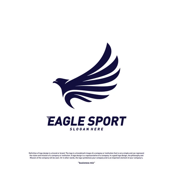 Eagle logo design vector. Birds logo concept vector template — 스톡 벡터