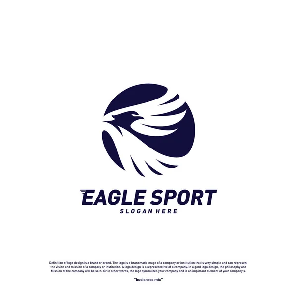 Adelaar logo ontwerp vector. Vogels logo concept vector template — Stockvector