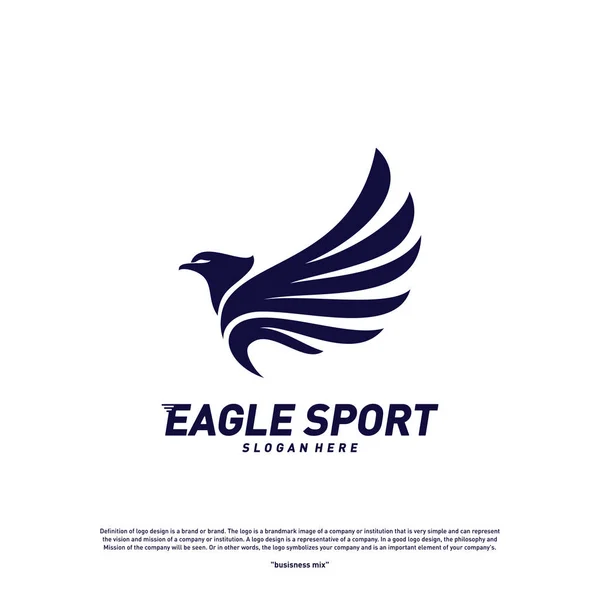 Eagle logo design vector. Birds logo concept vector template — ストックベクタ