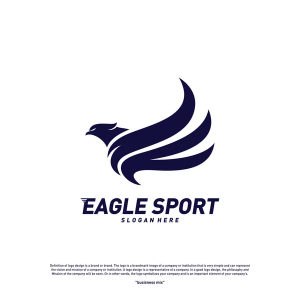 Eagle logo design vector. Birds logo concept vector template — Stok Vektör