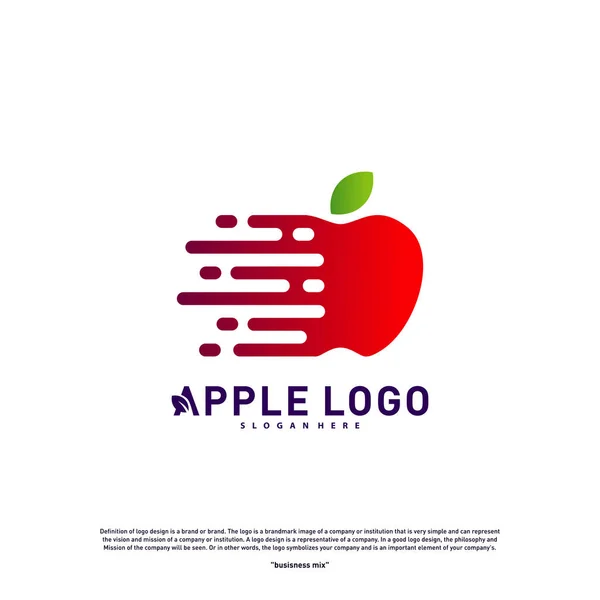 Technisch Apple logo ontwerp concept. Snelle Apple Creative Technology Logo vector sjabloon. Ikoon symbool — Stockvector