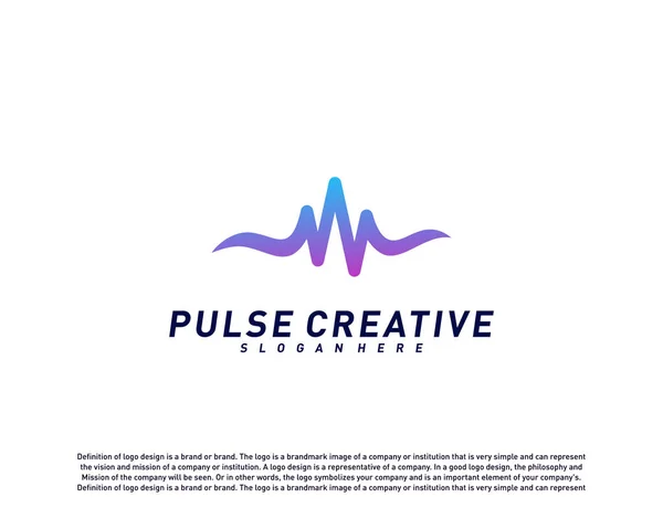 Medical Pulse or Wave logo design concept.Health Pulse logo template vector. Símbolo do ícone — Vetor de Stock