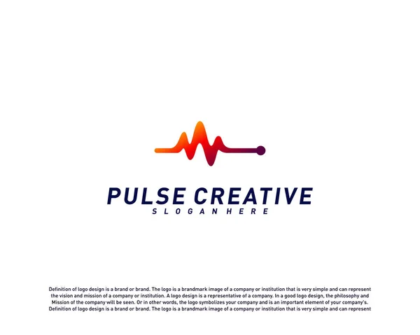 Medical Pulse or Wave logo design concept.Health Pulse logo template vector. Símbolo do ícone — Vetor de Stock