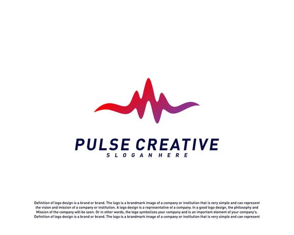 Medical Pulse or Wave logo design concept.Health Pulse logo template vector. Símbolo de icono — Vector de stock