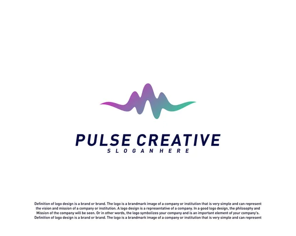 Medical Pulse or Wave logo design concept.Health Pulse logo template vector. Símbolo de icono — Vector de stock