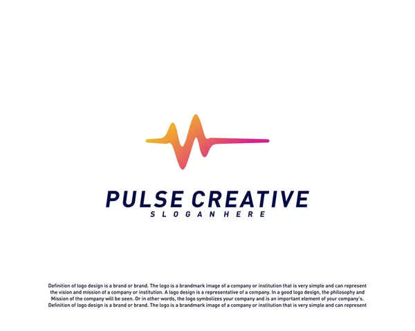 Medical Pulse or Wave logo design concept.Health Pulse logo template vector. Símbolo de icono — Vector de stock