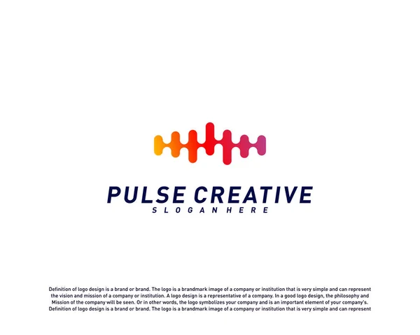 Medical Pulse or Wave logo design concept.Health Pulse logo template vector. Símbolo de icono — Vector de stock