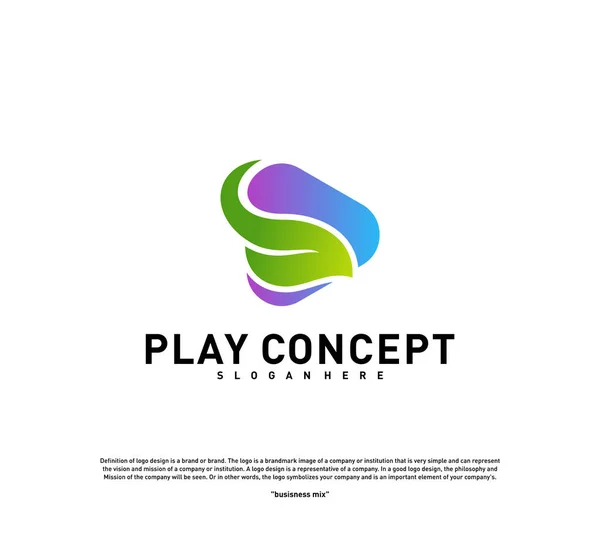 Concepto de diseño de logo Green Play. Plantilla vectorial logo Nature Play. Icono de símbolo — Vector de stock