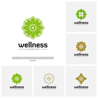 Sağlık Logosu Tasarımı Konsepti. Doğa Yaprak Logosu Şablon Vektörü. Simge Sembolü