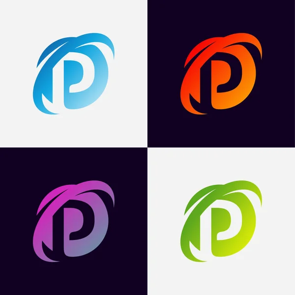 Brief P Logo Design Concept. Initiële P Logo Design Template Vector. Ikoon Symbool — Stockvector