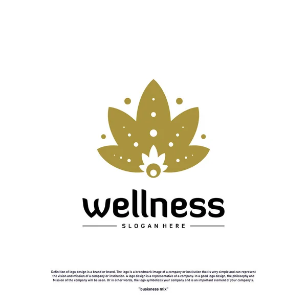 Wellness Logo Design koncept. Nature Leaf Logo Design Mall Vector. Ikonsymbol — Stock vektor