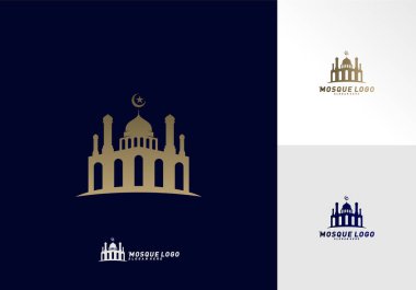 Cami Simgesi logo tasarım vektörü. Cami Müslümanı simge vektör tasarım şablonu.