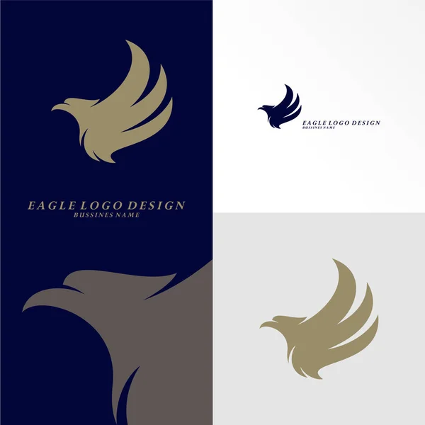 Adler-Logo-Designvektor. Einfache Vorlage für das Adler-Logo. Symbolbild — Stockvektor