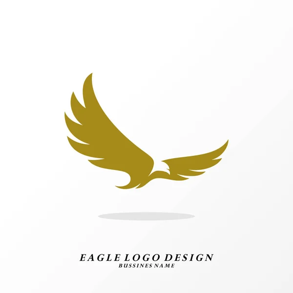 Diseño del logo del águila vector. Plantilla de logotipo de águila simple. Símbolo de icono — Vector de stock