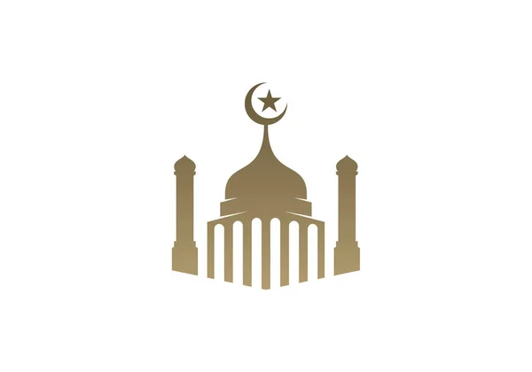 Moschee Simple Symbol Logo Design Vektor. Moschee Moslem Symbol Vektor Illustration Design-Vorlage. — Stockvektor