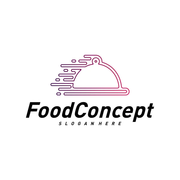 Fast Food Logo Concept Vector. Logo masak Desain Templat Vektor. Simbol Ikon - Stok Vektor