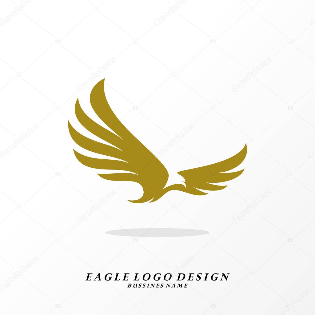 Eagle logo design vector. Simple Eagle logo template. Icon Symbol