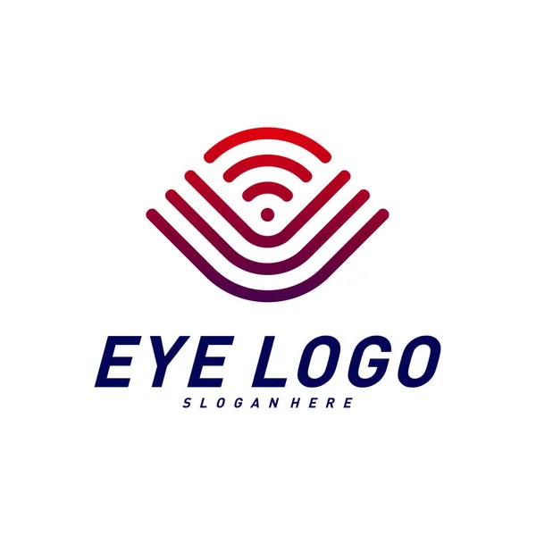 Vetor do conceito do logotipo do olho, modelo do logotipo do olho, símbolo do ícone — Vetor de Stock