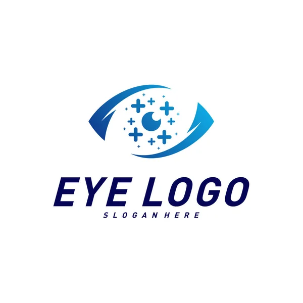 Глаза с логотипом Icons Health Концепция дизайна Вектор. Логотип Здоровье глаз шаблон. Символ иконы . — стоковый вектор