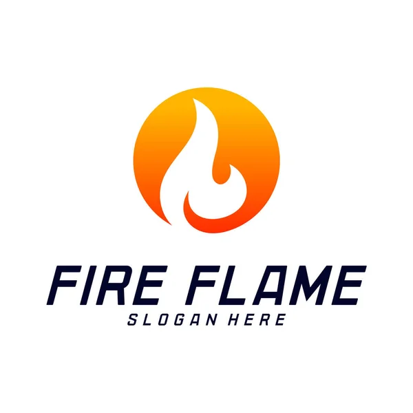 Fire Flame Logo Design Vector Template Symbol Ikony — Stockový vektor