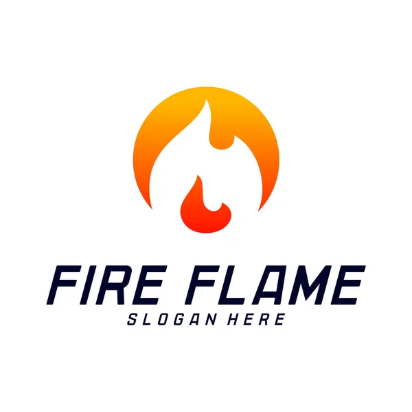 Fire Flame Logo Design Vector Template Symbol Ikony — Stockový vektor