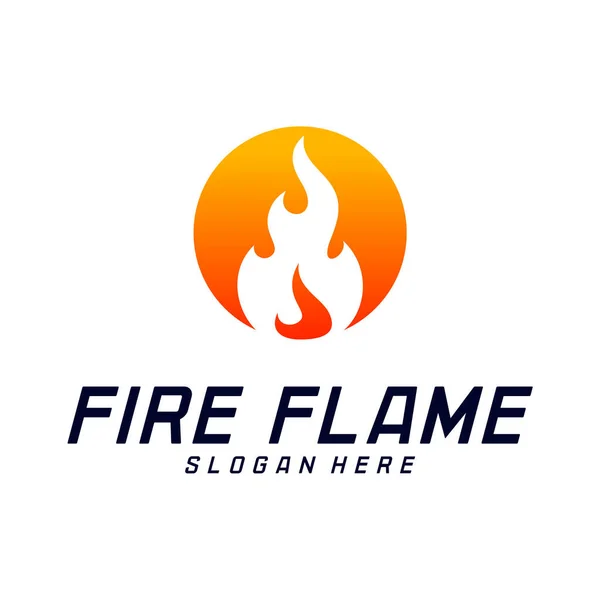 Plantilla Vectorial Diseño Logotipo Llama Fuego Símbolo Icono — Archivo Imágenes Vectoriales