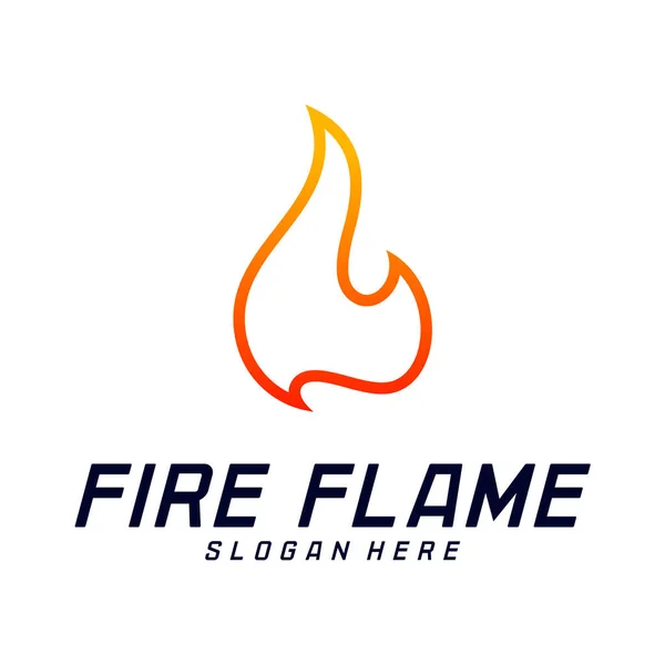 Plantilla Vectorial Diseño Logotipo Llama Fuego Símbolo Icono — Archivo Imágenes Vectoriales