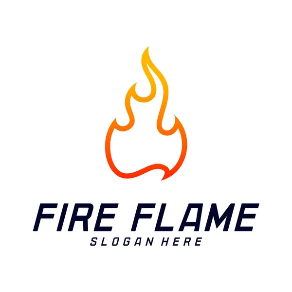 Fire Flame Logo Design Vector Template Symbol Ikony — Stockový vektor