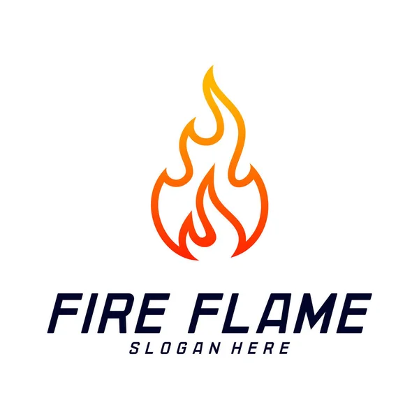 Plantilla Vectorial Diseño Logotipo Llama Fuego Símbolo Icono — Archivo Imágenes Vectoriales