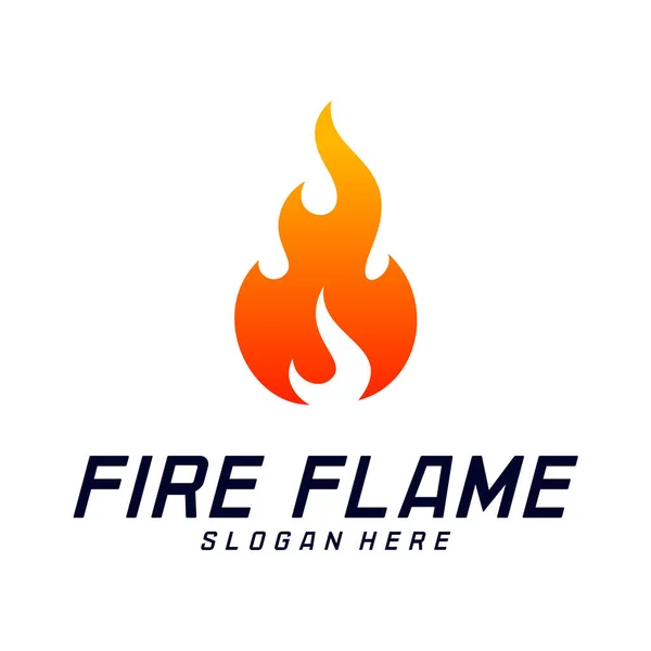 Plantilla Vectorial Diseño Logotipo Llama Fuego Símbolo Icono — Archivo Imágenes Vectoriales