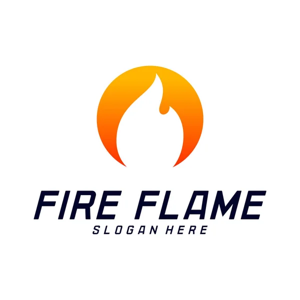 Fire Flame Logo Design Vector Template Symbol Ikony — Stockový vektor