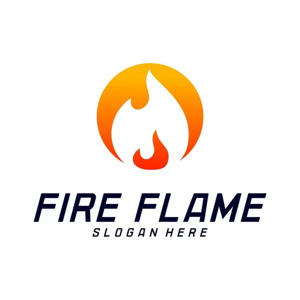 Fire Flame Logo Design Vector Template Symbol Ikony — Stockový vektor