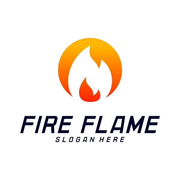 Fire Flame Logo Design Vector Template Symbol Ikony — Stockový vektor