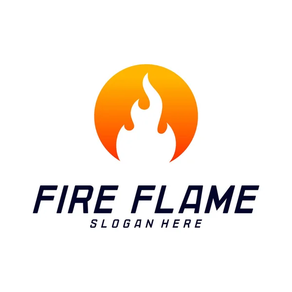 Fire Flame Logo Design Vector Template Symbol Ikony — Stockový vektor