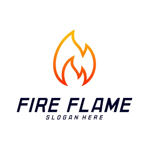 Plantilla Vectorial Diseño Logotipo Llama Fuego Símbolo Icono — Archivo Imágenes Vectoriales