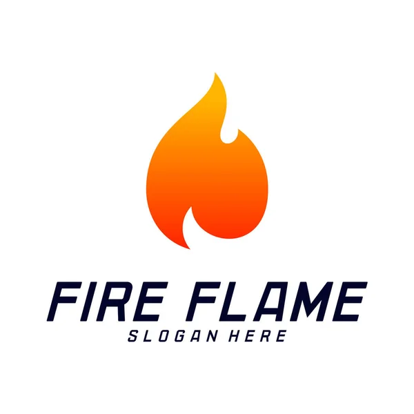 Fire Flame Logo Design Vector Template Symbol Ikony — Stockový vektor