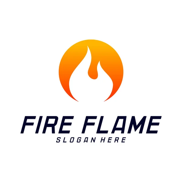 Plantilla Vectorial Diseño Logotipo Llama Fuego Símbolo Icono — Archivo Imágenes Vectoriales