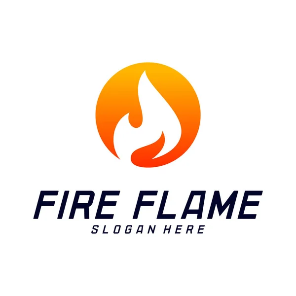 Plantilla Vectorial Diseño Logotipo Llama Fuego Símbolo Icono — Archivo Imágenes Vectoriales