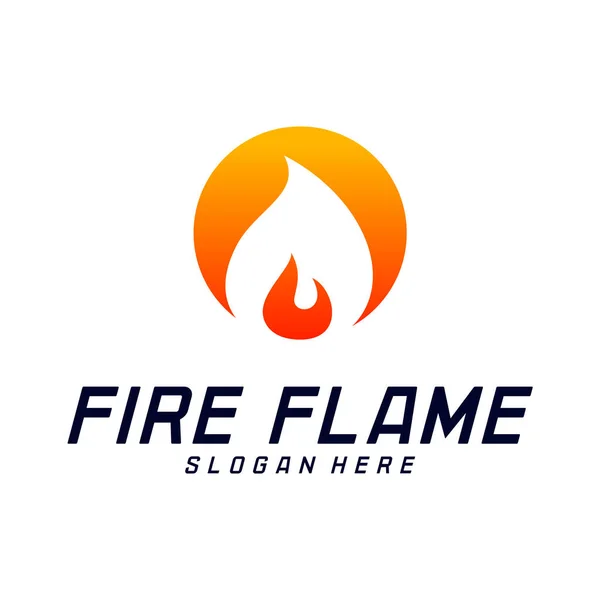 Fire Flame Logo Design Vector Template Symbol Ikony — Stockový vektor