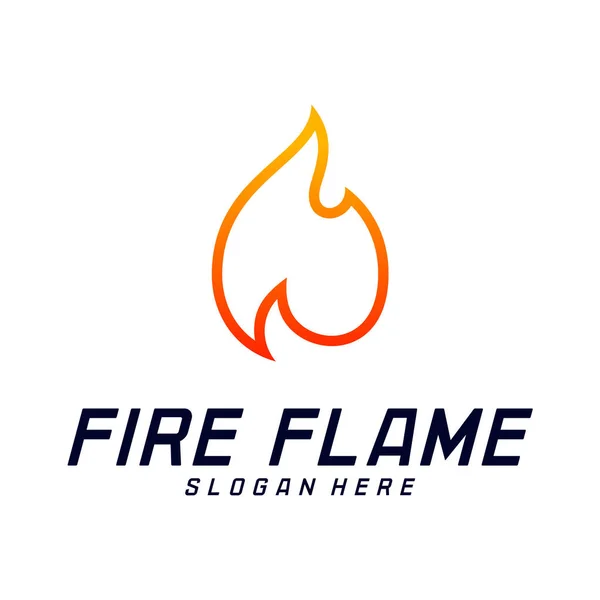 Fire Flame Logo Design Vector Template Symbol Ikony — Stockový vektor