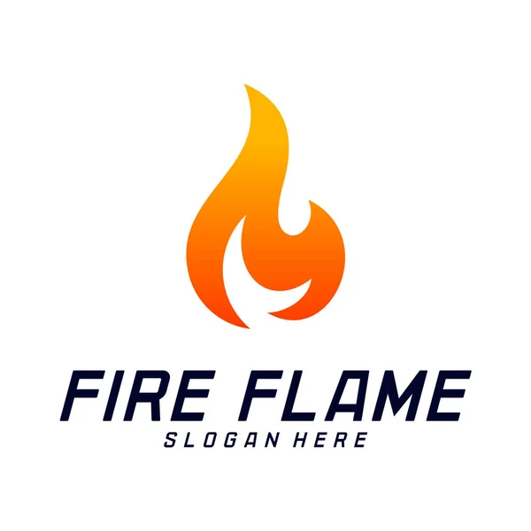 Plantilla Vectorial Diseño Logotipo Llama Fuego Símbolo Icono — Archivo Imágenes Vectoriales