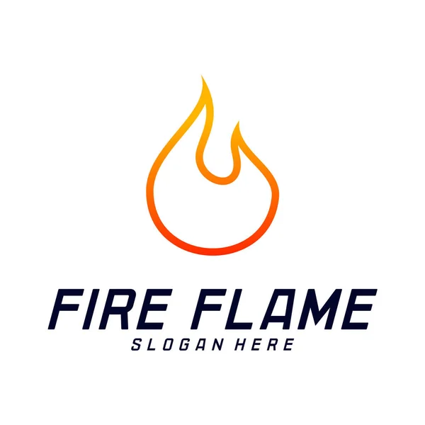 Fire Flame Logo Design Vector Template Symbol Ikony — Stockový vektor