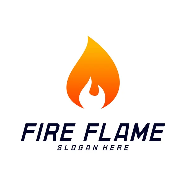 Fire Flame Logo Design Vector Template Symbol Ikony — Stockový vektor