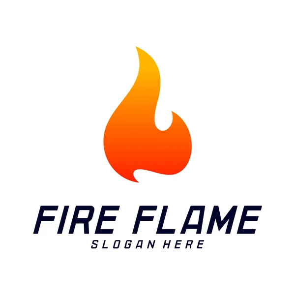 Plantilla Vectorial Diseño Logotipo Llama Fuego Símbolo Icono — Archivo Imágenes Vectoriales
