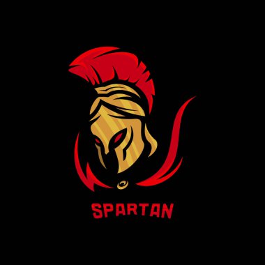 Spartan Logo Vektör Şablonu. Modern logo esport takımı. Amblem logosu