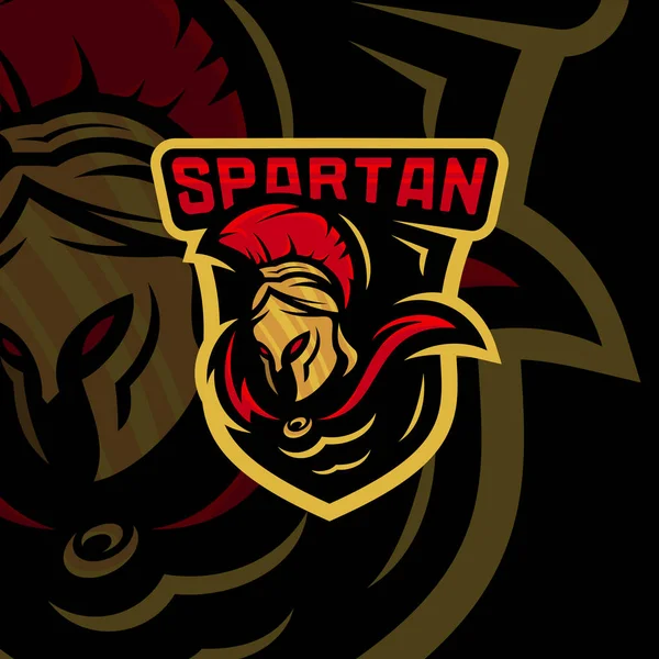 Szablon Spartan Logo Wektor Nowoczesny Zespół Esportingu Logo Logo Godła — Wektor stockowy