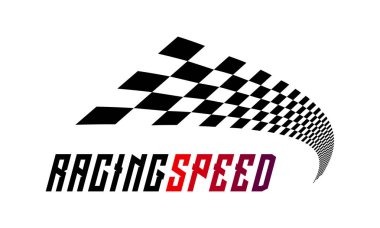 Yarış bayrağı tasarım şablonu. Yarış Bayrağı Tasarım Vektörü. Hız Bayrağı Basit Tasarım Çizim Vektörü.