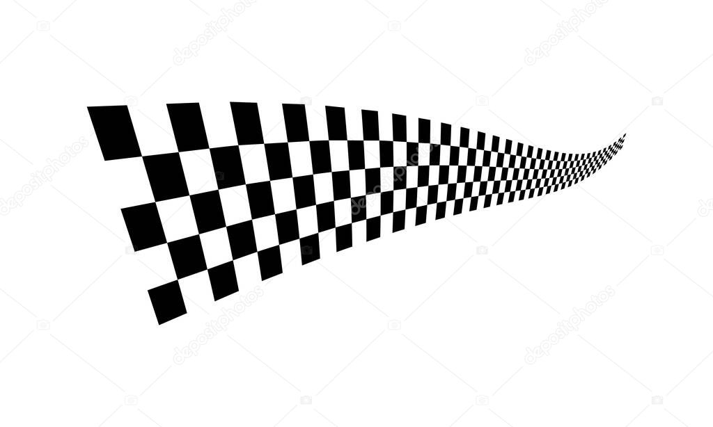 Racing flag Design Template. Race flag Design Vector. Speed Flag Simple Design Illustration Vector.